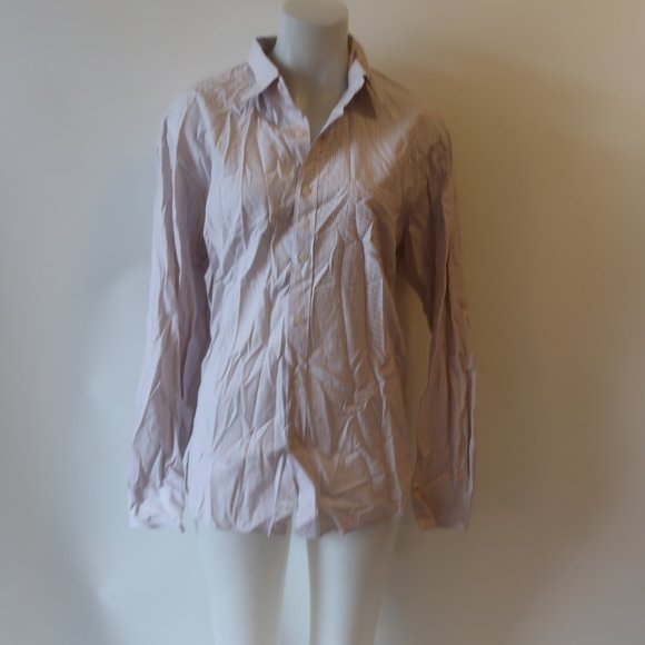 Mens J. Crew White Red Black Blue Striped Button-Up Shirt L * - Picture 1 of 11